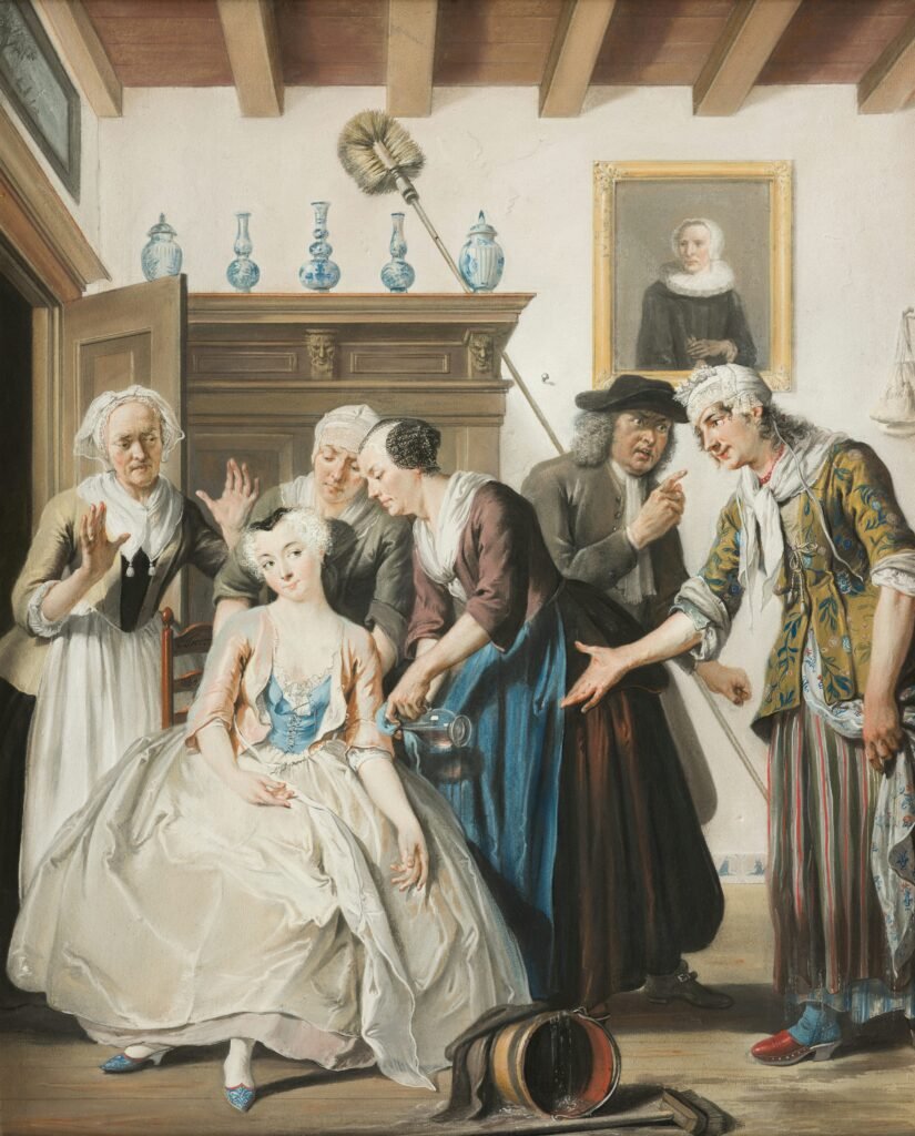 Envy 18th-century European painting depicting jealousy and comparison